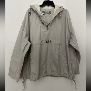 Vintage GUESS 90’s jacket half zip anorak windbreaker Men’s size M made in Korea